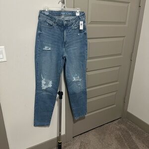 Old Navy Women's Blue Distressed Ankle Jeans